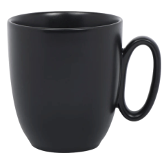 Mug Modulo Nature Pierre de Lave noir 33 cl en plan rapproché, soulignant l’intérieur mat et le bord fin