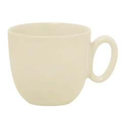 Gros plan de la tasse à café Modulo Nature « Kaolin » blanc 11,5 cl, profil minimaliste sur fond clair.