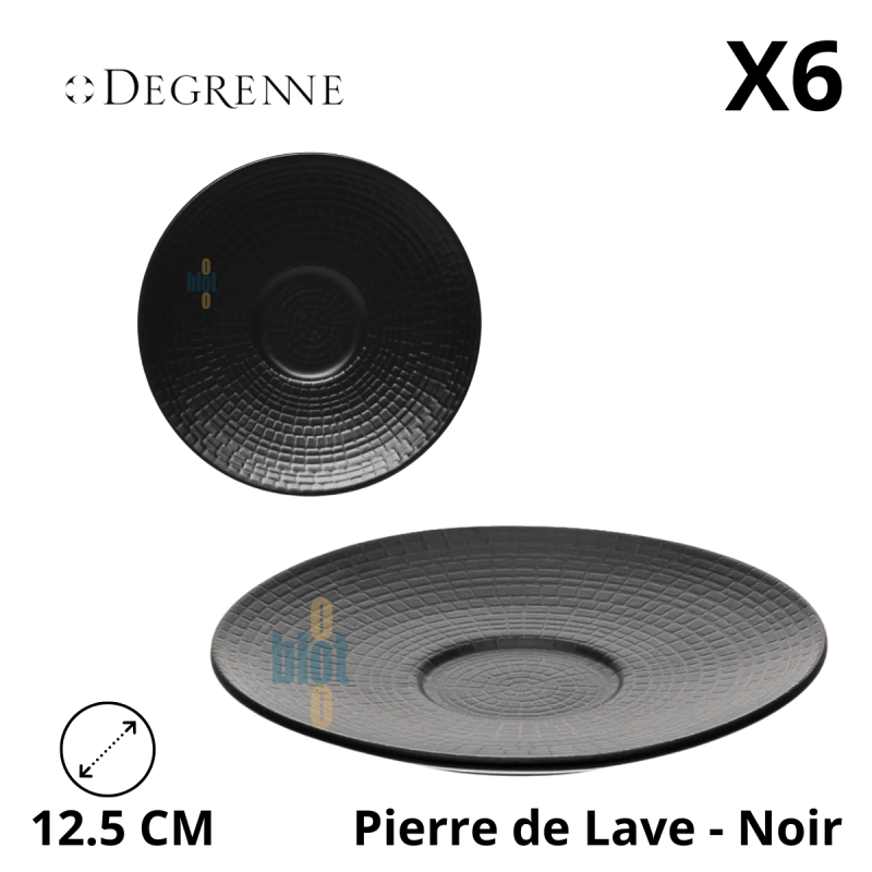 Soucoupe à café MODULO NATURE - Pierre de lave - 12,5 cm – Noir Soucoupe à café MODULO NATURE - Pierre de lave - 12,5 cm – Noir