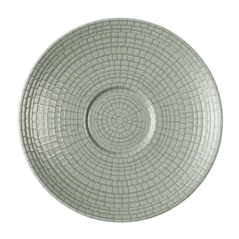 Soucoupe Modulo Nature « Jade – Grès Vert » 12,5 cm, isolée sur fond blanc