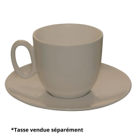 Soucoupe Modulo Nature « Terre d’Ombre – Grès Marron » 12,5 cm, X6 – vue profil