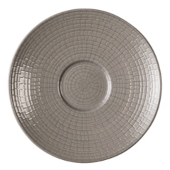 Soucoupe Modulo Nature « Terre d’Ombre – Grès Marron » 12,5 cm, isolée sur fond blanc