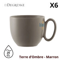 Tasse à thé Modulo Nature Terre d’Ombre 25 cl X6