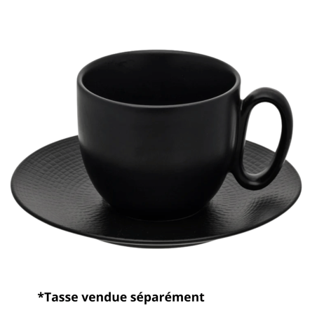 Soucoupe à thé MODULO NATURE - Pierre de lave - 15.9 cm – Noir