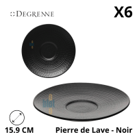 Soucoupe Modulo Nature Pierre de Lave 15 cm – Noir