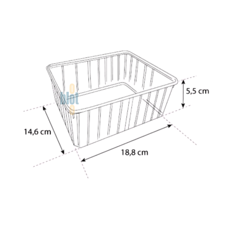Lot (x100) Boîtes Carty Transparentes avec Couvercle – (1100 ml)