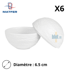 ⚪ Sphère blanche petit modèle en porcelaine émaillée, deux pièces séparées