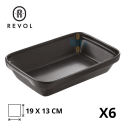 Plat à Lasagnes (45 cl) - Noir REVOL – (19x13 cm) - Porcelaine