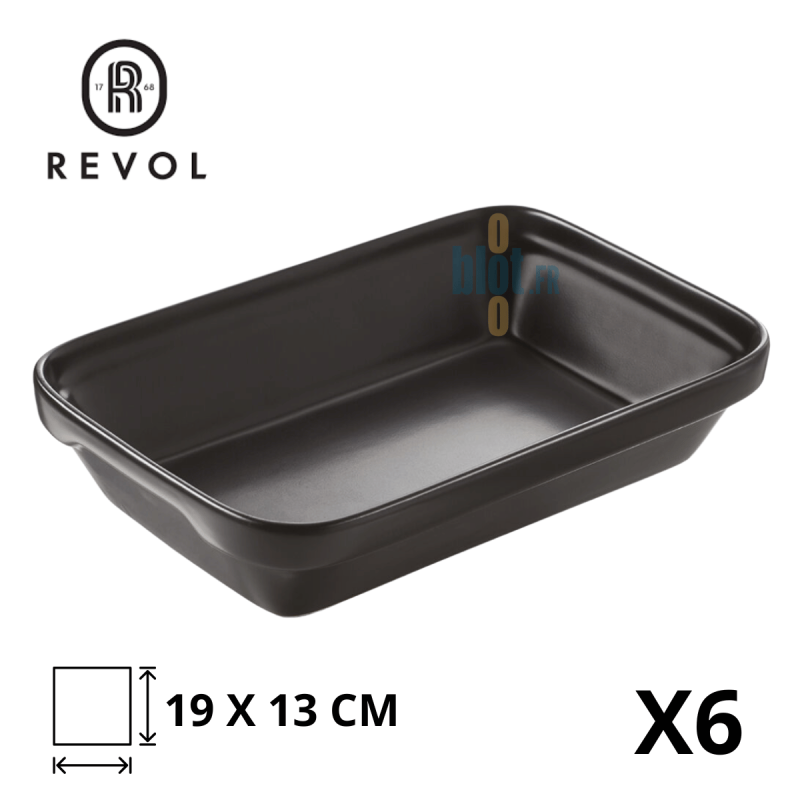 Plat à Lasagnes (45 cl) - Noir REVOL – (19x13 cm) - Porcelaine Plat à Lasagnes (45 cl) - Noir REVOL – (19x13 cm) - Porcelaine