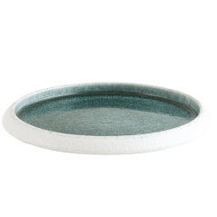 Assiette SAVEURS (Ø19 CM) blanc & océan – Porcelaine