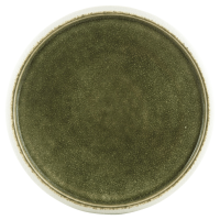 Assiette porcelaine vintage en vert profond.