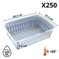 Barquette plastique 1500 ml rigide et empilable.