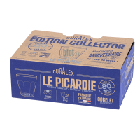 Boîte Duralex Le Picardie 25 cl – édition collector 80 ans – lot de 6 verres x 12