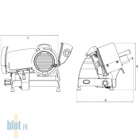 Schéma technique de la trancheuse électrique Berkel RL 250