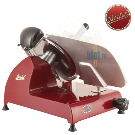 Trancheuse Berkel Red Line 300 rouge en vue latérale avec logo