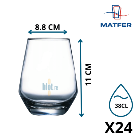 Gobelet Lima 38cl transparent avec dimensions