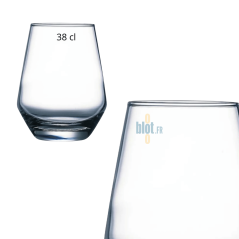 Zoom sur le gobelet Lima 38cl en verre cristallin