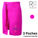 Tablier SONGE - Fuchsia - (59×98 cm) – Mixte, 3 poches & fente