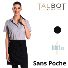 Tablier BISTRO Parisien - (50×90 cm) – Mixte, sans poche - Vue de face et caractéristiques
