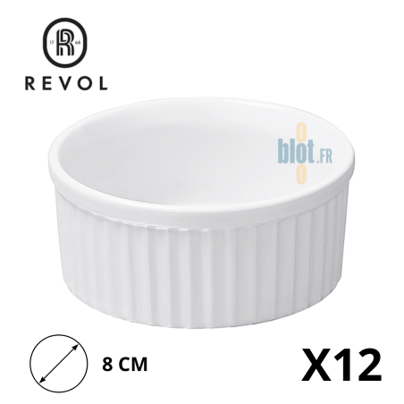 Ramequin RÉVOL - Porcelaine blanche - (3.9 x Ø8 CM) - Vue principale et ses caractéristiques
