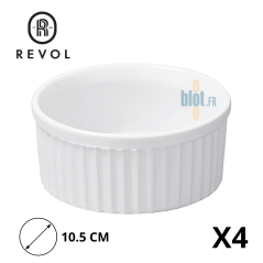 Ramequin RÉVOL - Porcelaine blanche - (5 x Ø10.5 CM) - Vue principale et caractéristiques