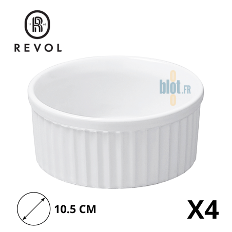 Ramequin RÉVOL - Porcelaine blanche - (5 x Ø10.5 CM) - Vue principale et caractéristiques