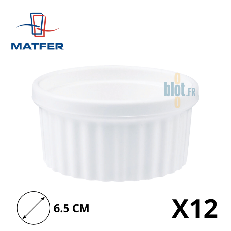 Ramequin Cannelé Blanc - (3.1 x Ø6.5 CM) / Lot de 12 Ramequin Cannelé Blanc - (3.1 x Ø6.5 CM) / Lot de 12