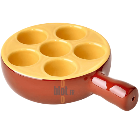 Poêlon à Escargots - 6 trous – (3.5 x Ø12 CM) - Grès émaillé