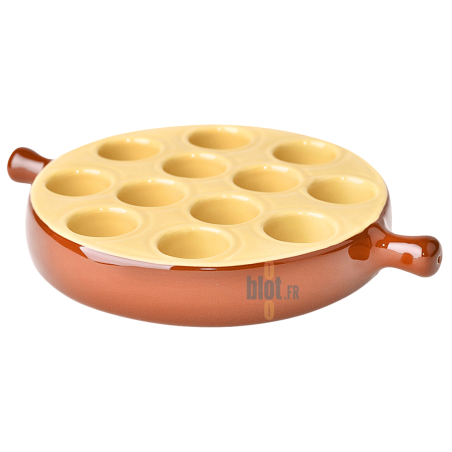 Poêlon à Escargots - 12 trous – (3.2 x Ø18 CM) - Grès émaillé