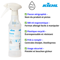 Flacon vide Econa (500 ML) – Pistolet mousse et bouchon gicleur - Vue principale et caractéristiques