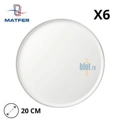 Assiette plate Nuage (ø20CM) – Porcelaine blanc mat - Vue principale et ses caractéristiques