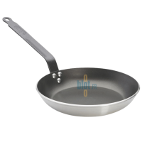Poêle Lyonnaise CHOC De Buyer 20 cm aluminium épais vue de profil