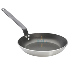 Poêle Lyonnaise CHOC De Buyer 20 cm aluminium épais vue de profil
