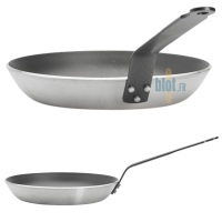 Poêle professionnelle antiadhésive De Buyer Lyonnaise CHOC Ø20 cm vue latérale