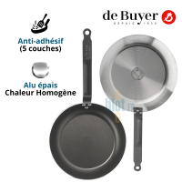 Poêle De Buyer CHOC Lyonnaise Ø20 cm avec revêtement 5 couches et alu épais