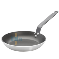 Poêle Lyonnaise CHOC De Buyer 24 cm aluminium épais vue de profil