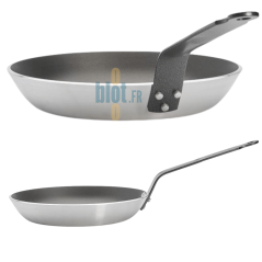 Poêle professionnelle antiadhésive De Buyer Lyonnaise CHOC Ø24 cm vue latérale