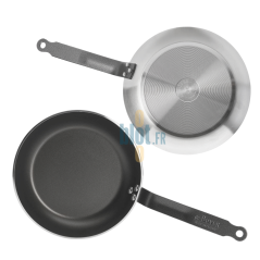 Poêle De Buyer CHOC Lyonnaise Ø24 cm avec revêtement 5 couches et alu épais