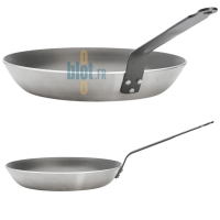 Poêle professionnelle antiadhésive De Buyer Lyonnaise CHOC Ø32 cm vue latérale