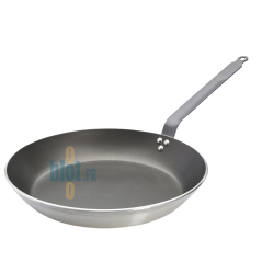 Poêle professionnelle antiadhésive De Buyer Lyonnaise CHOC Ø40 cm vue latérale