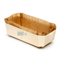 Moule de cuisson Archiduc Panibois 1500 ml en bois naturel avec caissette plissée