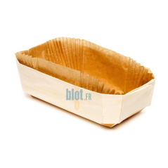 Moule de cuisson Baron Panibois 700 ml en bois naturel avec caissette plissée