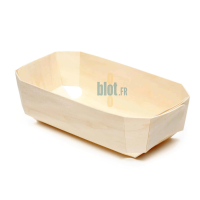Barquette alimentaire en bois Baron 700 ml vide sans caissette intérieure