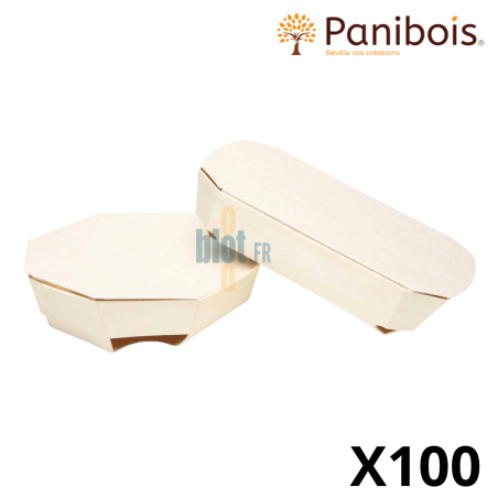 Lot de 100 couvercles pour barquette bois Baron Panibois ajustés et résistants