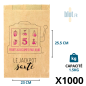 Sac kraft brun Jackpot Santé 1,5 kg avec impression bicolore fruits et légumes