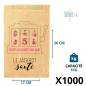 Sac kraft brun Jackpot Santé 1 kg avec impression colorée fruits et légumes