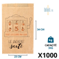 Sac kraft brun Jackpot Santé 3 kg avec impression fruits et légumes cinq par jour
