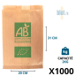 Sac kraft brun AB Agriculture Biologique 2 kg pour emballage fruits et légumes