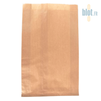 Sac croissant kraft brun Bonjour N°3 vu de dos sans visuel imprimé