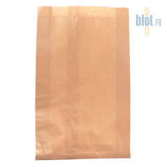 Sac croissant kraft brun Bonjour N°4 vu de dos sans visuel imprimé